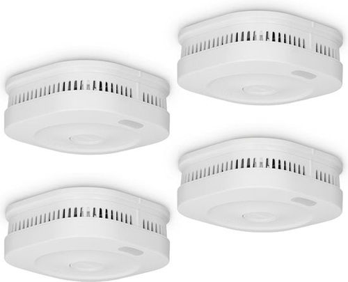 Alecto SMARTSMOKE11 Smart WiFi Smoke Detector - 10-Jahres-Batterie - Erfüllt die europäische Norm EN14604 - 4 Stück