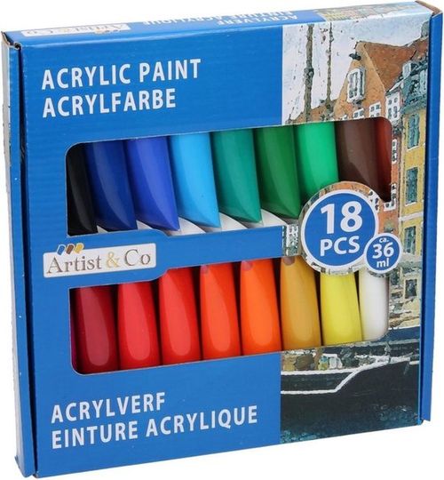 18-teiliges Acrylfarben-Set