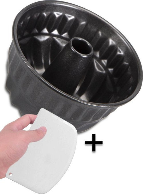 COOCK - Bakvorm - Tulband - Taartvorm met Antiaanbaklaag - 23 cm Diameter - Cakevorm - Incl. Deegschraper & E-Book