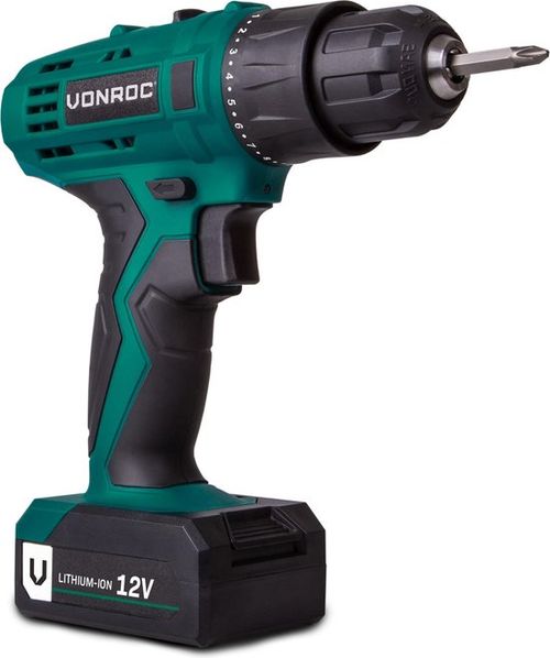 VONROC Akkubohrmaschine - 12V...
