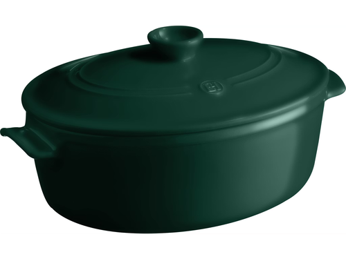 Emile Henry Runder Kochtopf - Dunkelgrün - 28 cm - 5.3L