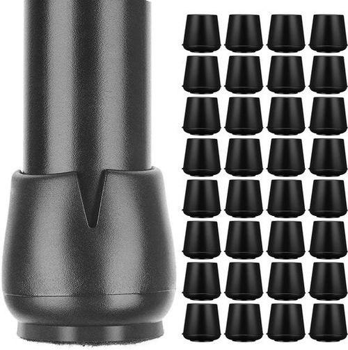Stuhlbeinschoner - Socken - Kappen - 32 Stück - 12-16mm - Mit Anti-Kratz-Filz - Schwarz - Luft