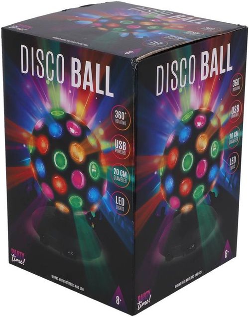 LED-Disco-Kugel 20 cm Schwarz