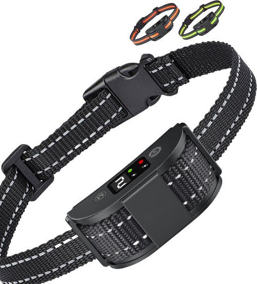 Anti-Bell-Halsband Pro - stoßfreies Erziehungshalsband - für kleine und große Hunde - wasserdicht - wiederaufladbar - Vibration und Audio - 2 zusätzliche Halsbänder