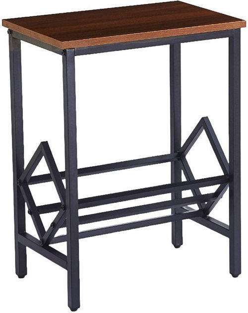 Ceruzo Beistelltisch mit LP-Ständer - Plattenständer - H60 cm - Metall - MDF