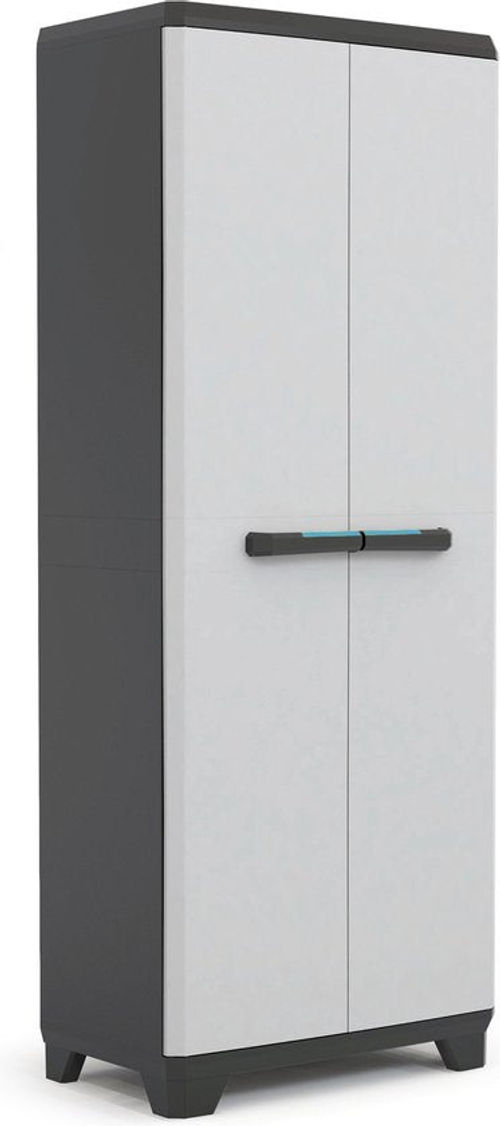 Keter Linear Utility Storage Cabinet - 68x173x39 cm - Grau/Schwarz