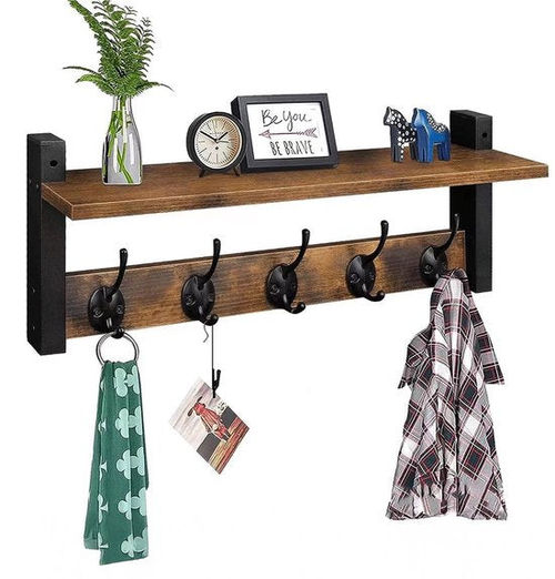 Wandgarderobe mit Ablage - 10...