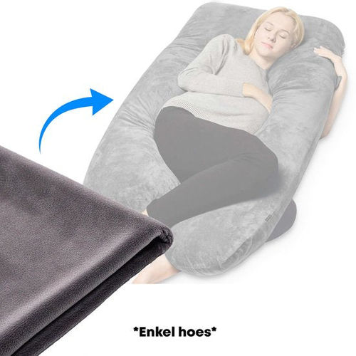 Bezug für Schwangerschaftskissen Earkings Side Sleep Pillow U shape 140x80cm - Dark Grey