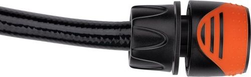 BLACK+DECKER Gartenschlauch-Kupplung 1/2'' - Gartenschläuche ⌀13mm - Integrierter Wasserstop - Kunststoff - Schwarz/Orange