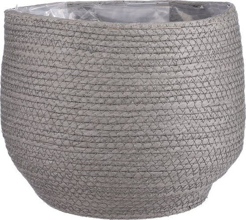 Mica Decorations Jorck Korb für Pflanzen - H24 x Ø26 cm - Papier - Grau