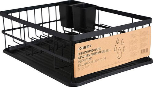 JOHSEATY Geschirrkorb schwarz...