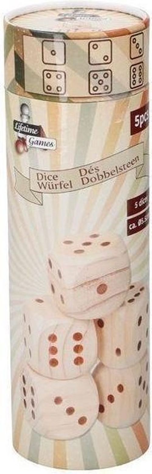 Lifetime Games Würfel Holz 5-tlg.