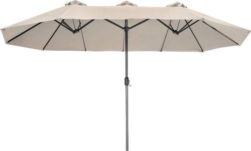 tectake® - Doppelter Sonnenschirm Silia - Terrassen-Sonnenschirm - XXL-Sonnenschirm - Inkl. Schutzhülle - beige - 404253