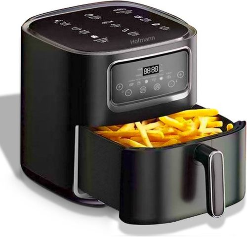 Airfryer XXL - Heißluftfritteuse - Schwarz - Digitaler Touchscreen - 2400W - 80ºC bis 200ºC - Inkl. Slimmer Timer Funktion - 8 Liter