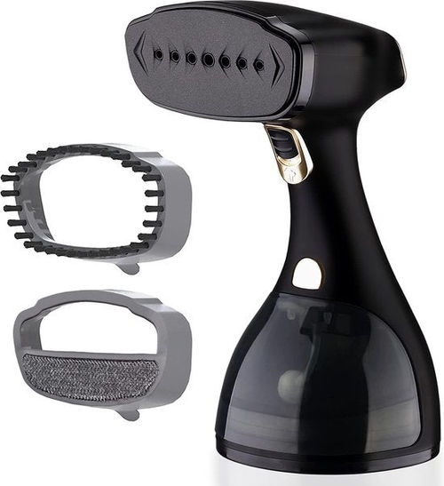 Lebenlang Quick & Go Dampfreiniger - Inkl. 2 Aufsätze - 1500W - Schwarz - 16 x 12 x 25 cm