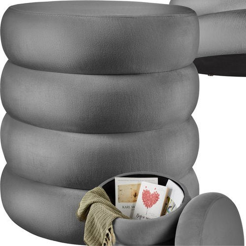 tectake® Hocker mit Ablage -...