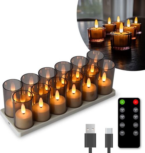 FlinQ LED Teelichter -...
