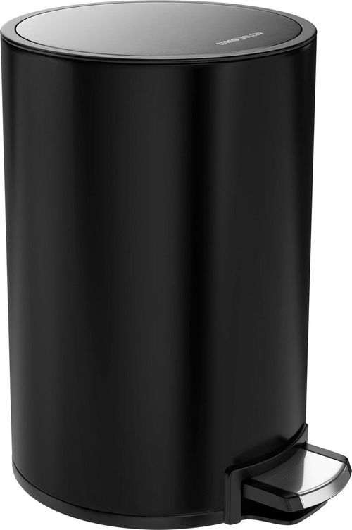 StangVollby Kallax Tret-Abfalleimer - 5 Liter - Edelstahl - Schwarz - Abfalleimer - Toilette - Badezimmer - Klein - Soft Close-Deckel