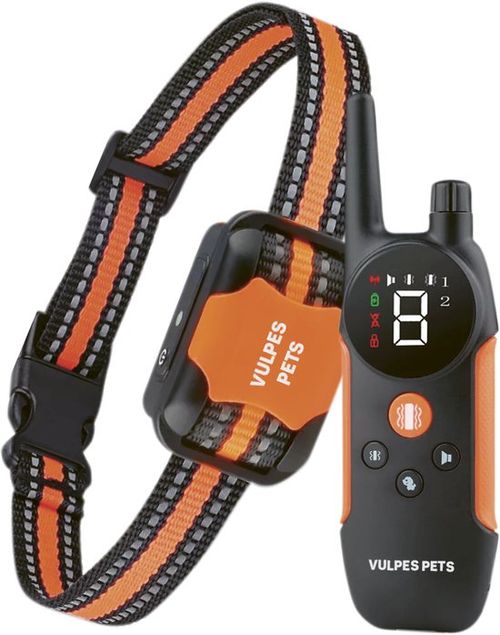Vulpes Goods® Anti-Bell-Halsband Pro mit Fernbedienung - Anti-Bell-Gerät - 3-in-1-Trainingshalsband - kein Schock - Erziehungshalsband für kleine & große Hunde - wasserdicht - wiederaufladbar - Vibration & Audio