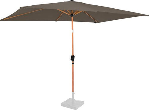 VONROC Premium Stick Sonnenschirm Rapallo 200x300cm - Inkl. Schutzhülle - Rechteckiger Sonnenschirm - Neigbar - UV-beständiges Tuch - Holzoptik - Taupe