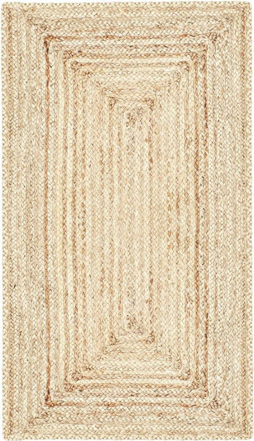 Nora Handgewebter Juteteppich, Läufer, 110 x 60 cm groß, geflochten als Fußabtreter für die Haustür im Innen- oder Außenbereich, Küchenläufer im Flur, Bad oder Küche
