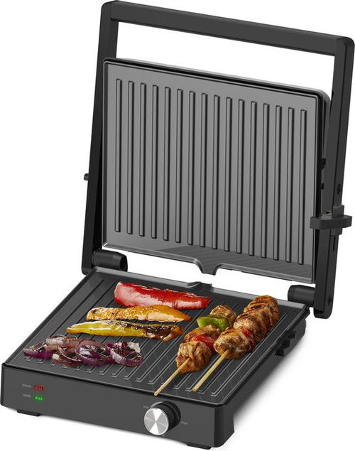 Tomado TGC4002B - Großer Kontaktgrill - Tischgrill - Grillfläche: 28 x 23 cm - Einstellbare Temperatur - Toastvorrichtung - PFAS frei - 2000 W