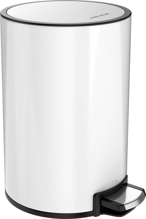 StangVollby Kallax Tret-Abfalleimer - 5 Liter - Edelstahl - Weiß - Abfalleimer - Toilette - Badezimmer - Klein - Soft Close-Deckel