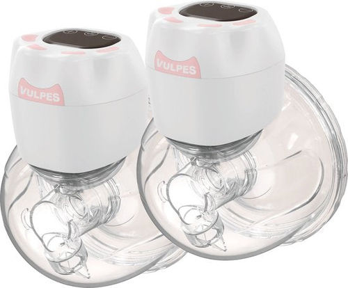 Vulpes Goods® BabyCare - Freihändige Milchpumpe - Elektrische kabellose Milchpumpe - Elektrische Doppelpumpe - Tragbar - 2 Stück