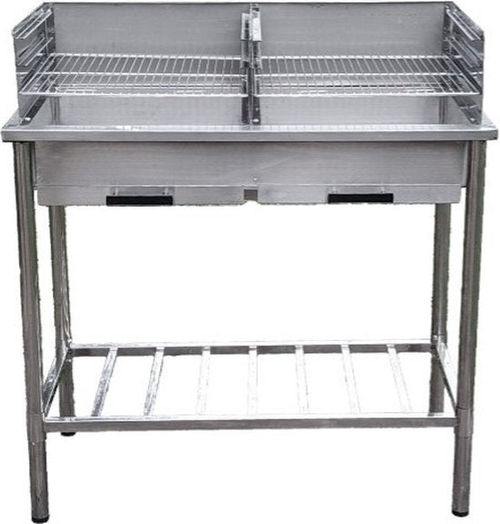 Garten Edelstahl-Grilltisch -...