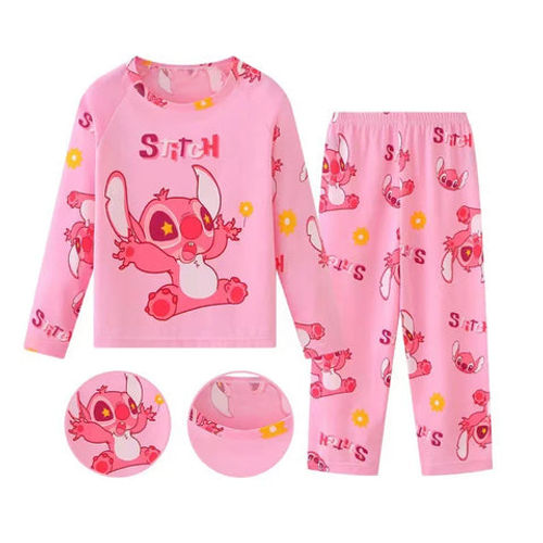 Pink Stitch Pyjamas - Kinder Pyjamas aus Baumwolle (Größe 1/2 Jahr - 90 cm)