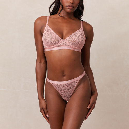 Lounge Underwear Blossom Stretch-lace Balconette Bra in Pink