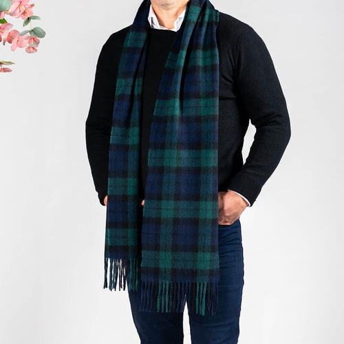 Black Watch Tartan Cashmere...