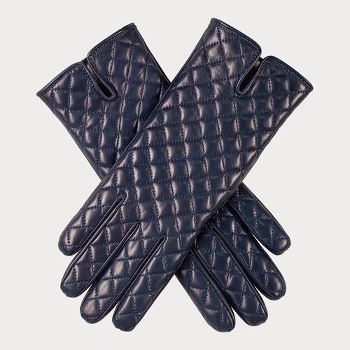 Navy Blue Quilted Cashmere...