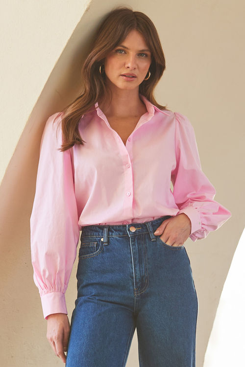 Pink Relaxed Fit Blouson...