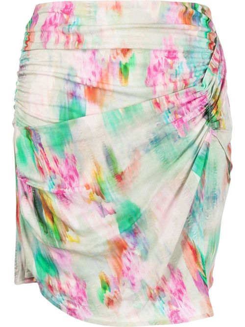 IRO- Printed Short Wrap Skirt