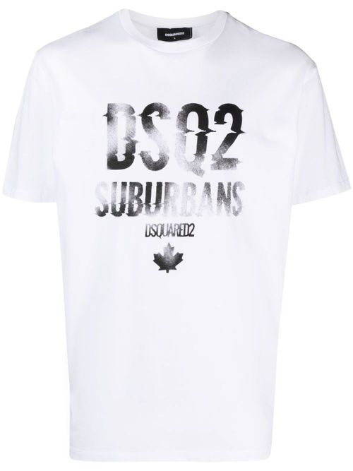 DSQUARED2- Logo Cotton T-shirt