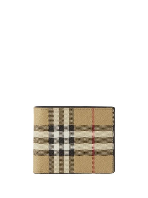 BURBERRY- Check Motif Bifold...