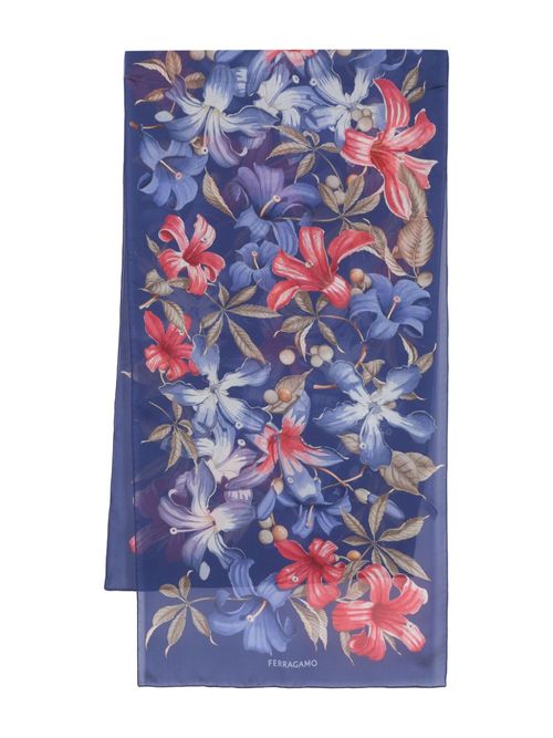 FERRAGAMO- Printed Silk Scarf