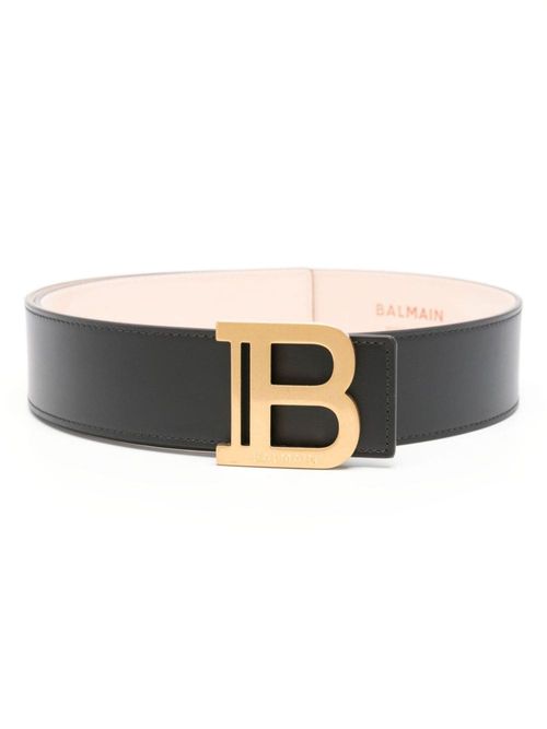 BALMAIN- B-belt Leather Belt