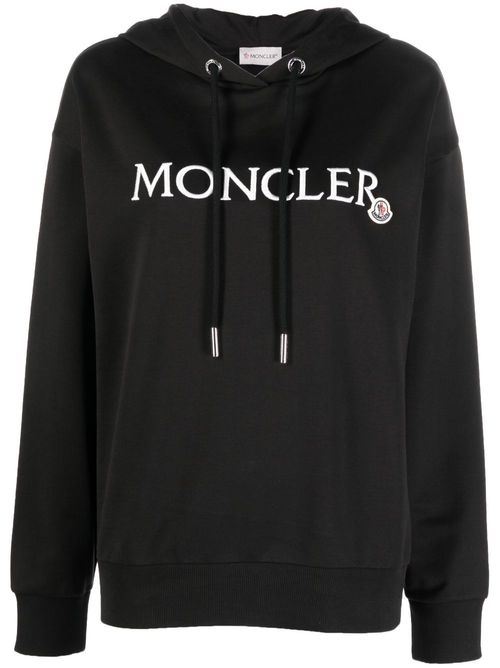 MONCLER- Logo Cotton Hoodie