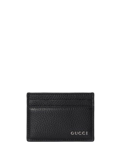 GUCCI- Logo Leather Card Case