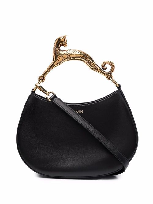 LANVIN- Leather Cat Hobo Bag