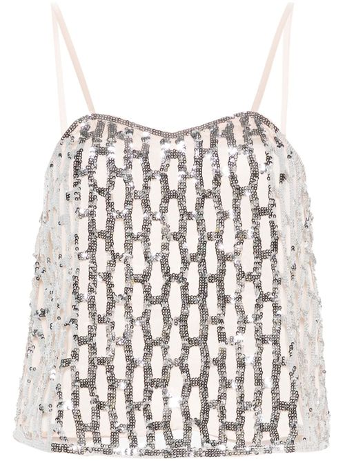 FORTE FORTE- Sequins Mesh Top