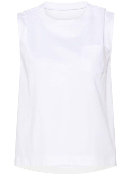 SACAI- Cotton Jersey Tank Top