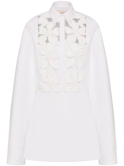 VALENTINO- Embroidered Cotton...