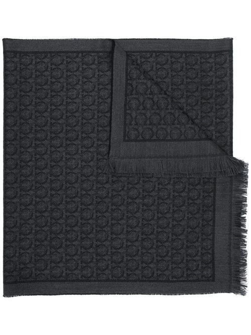 FERRAGAMO- Gancini Wool Scarf