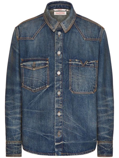 VALENTINO- Vlogo Denim Shirt