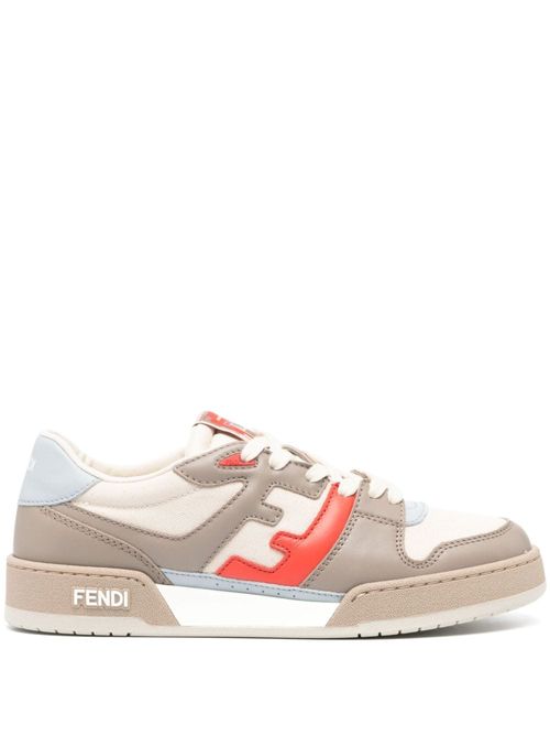 FENDI- Match Leather Sneakers