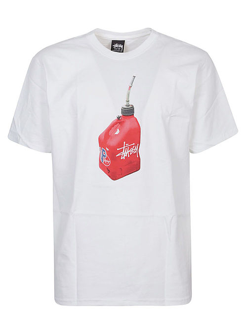 STUSSY- Printed Cotton T-shirt