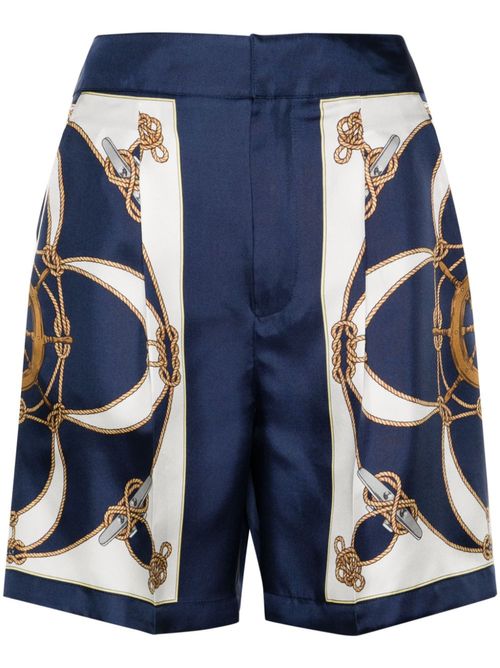 BALLY- Printed Silk Trousers